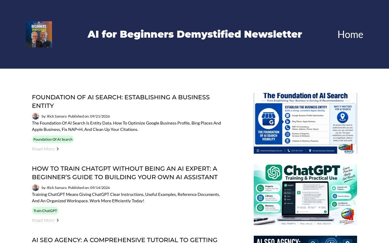 Homepage screenshot of aifbd-newsletter.einternetmarketingservices.com