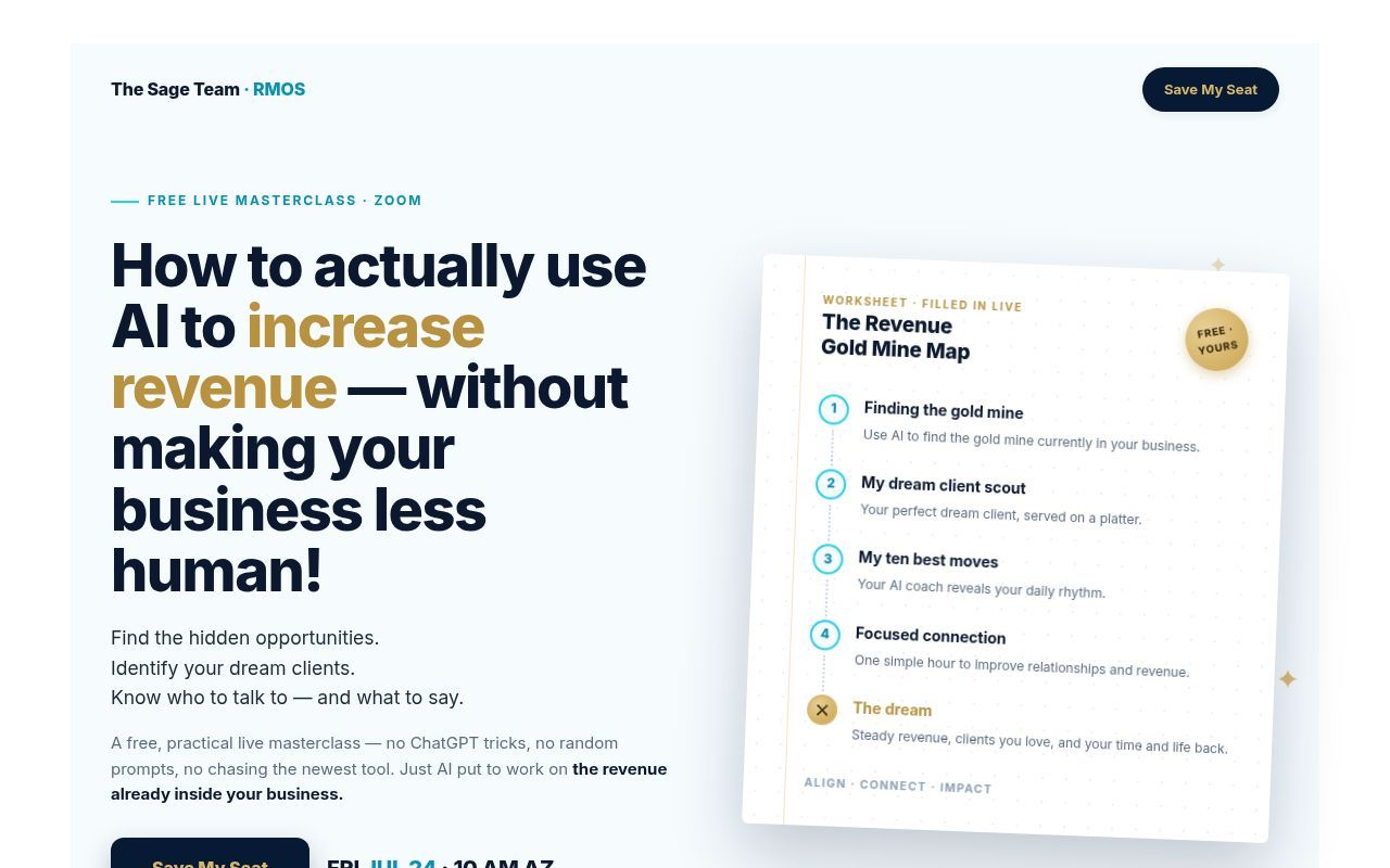 Homepage screenshot of airevenuemorning.com