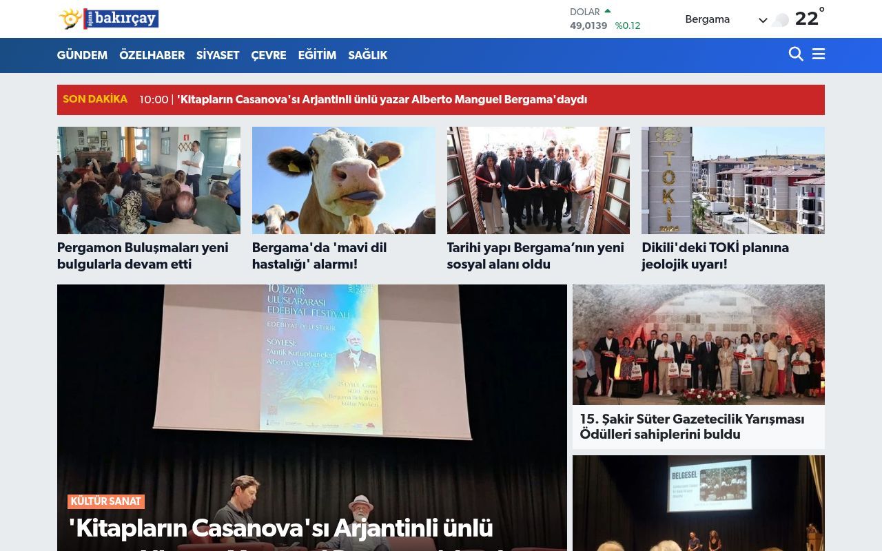 Homepage screenshot of ajansbakircay.com