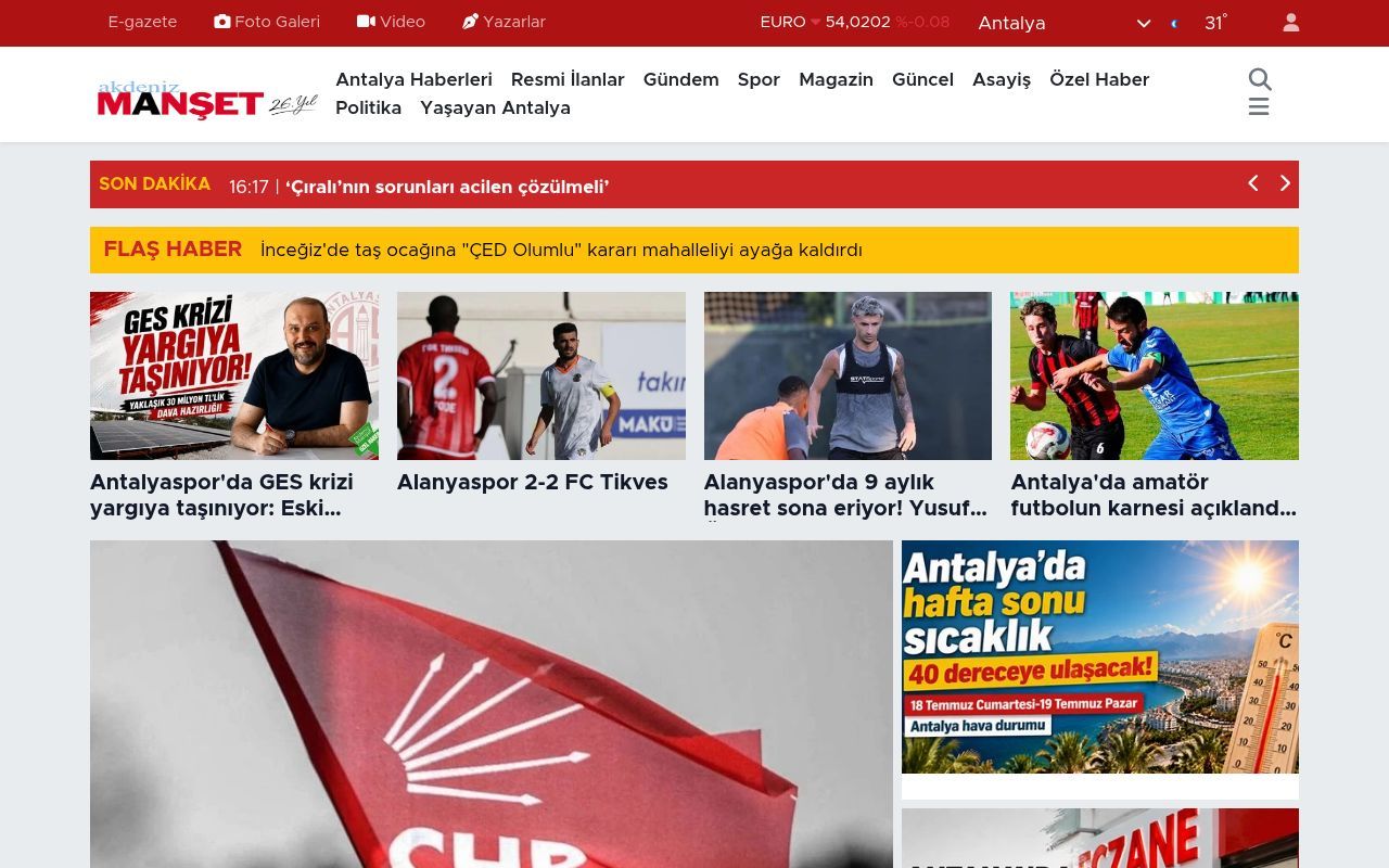 Homepage screenshot of akdenizmanset.com.tr