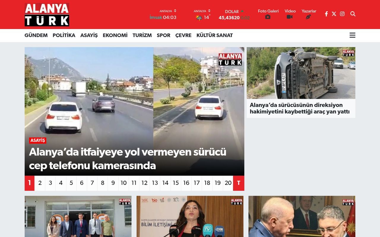Homepage screenshot of alanyaturk.com
