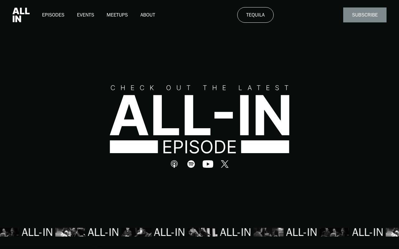 Homepage screenshot of allin.com