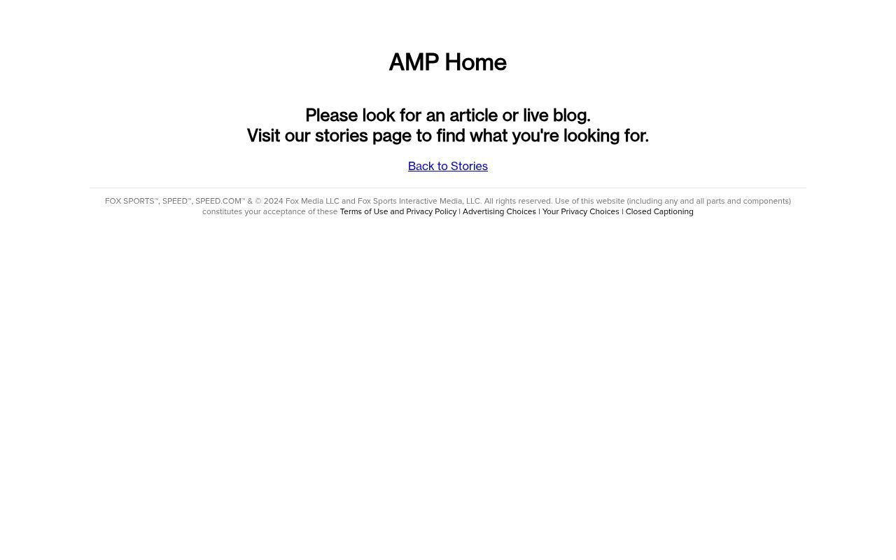 Homepage screenshot of amp.foxsports.com