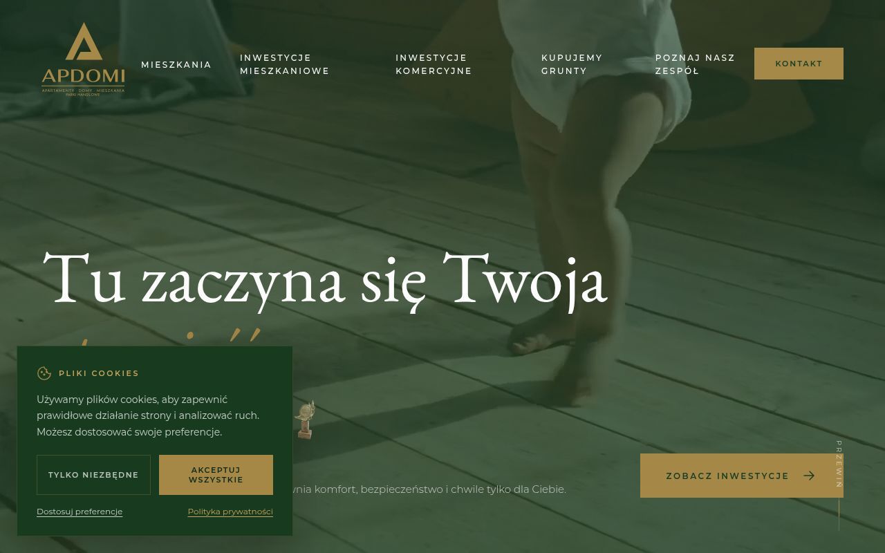 Homepage screenshot of apdomi.pl