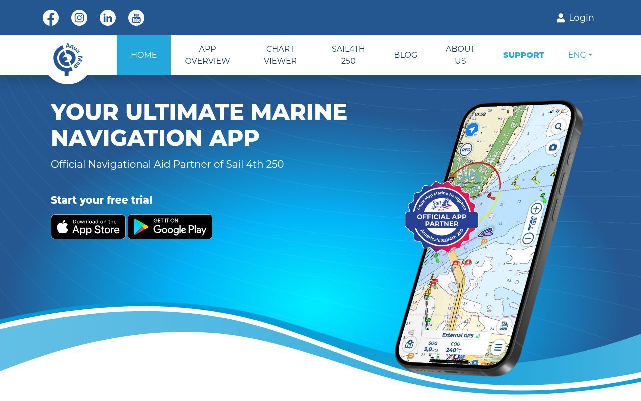 Homepage screenshot of aquamap.app