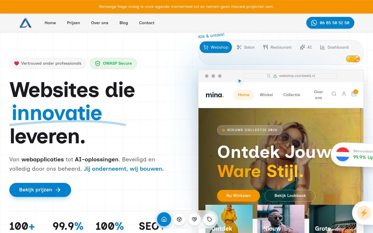 Homepage screenshot of asnafy.com