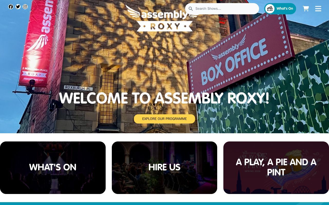 Homepage screenshot of assemblyroxy.com