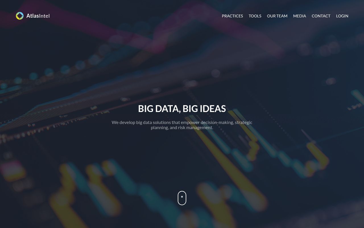 Homepage screenshot of atlasintel.org