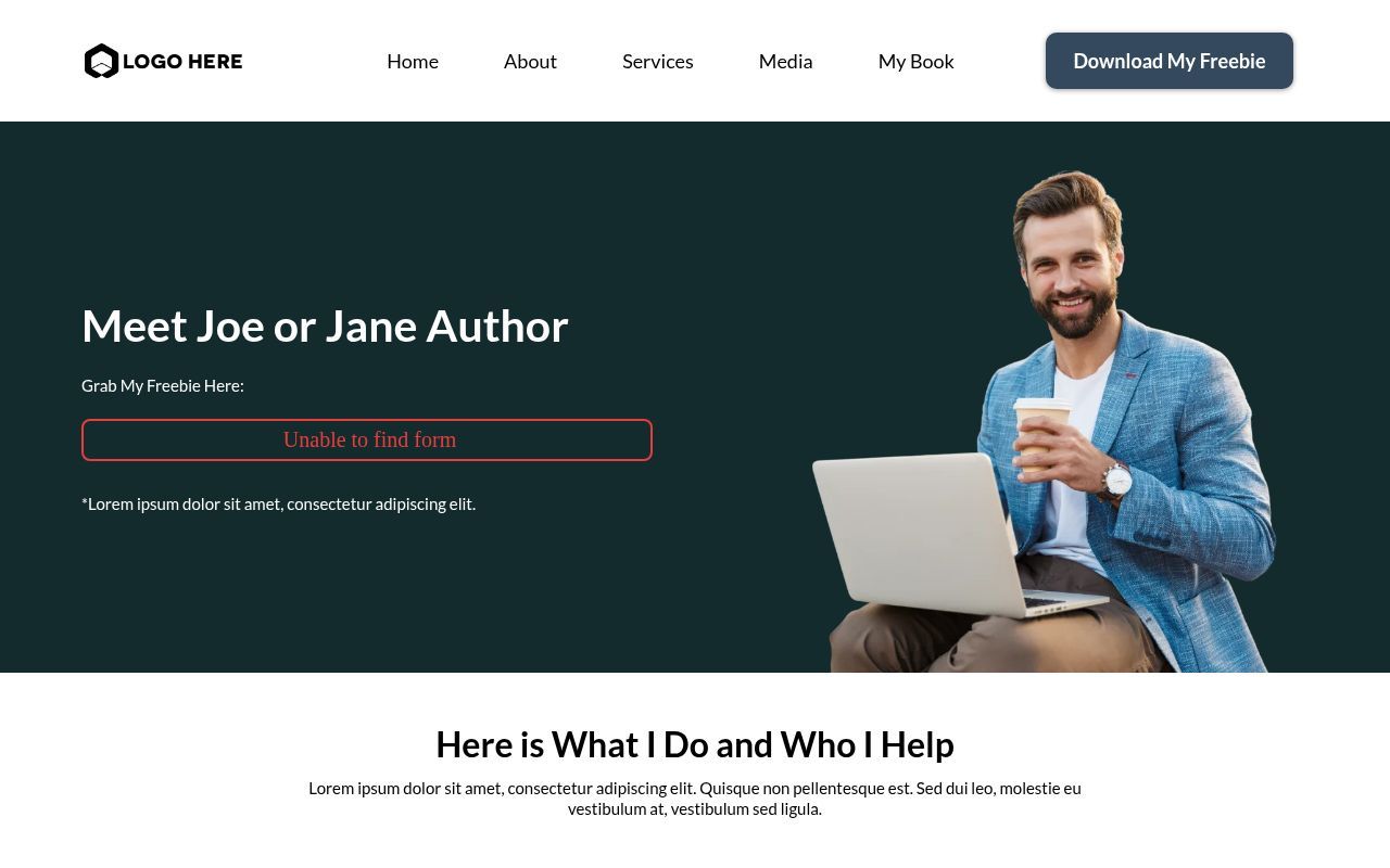 Homepage screenshot of authoritybusinessbookblueprint.com