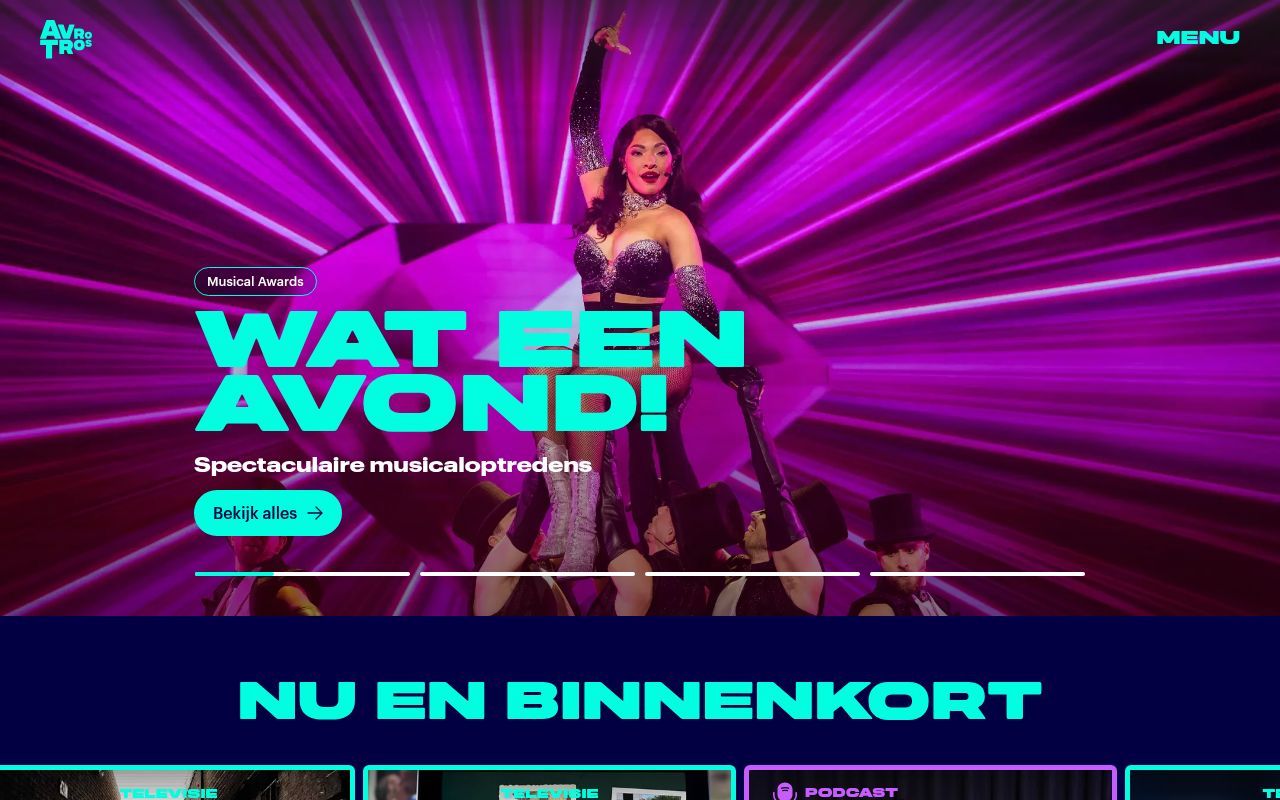 Homepage screenshot of avrotros.nl
