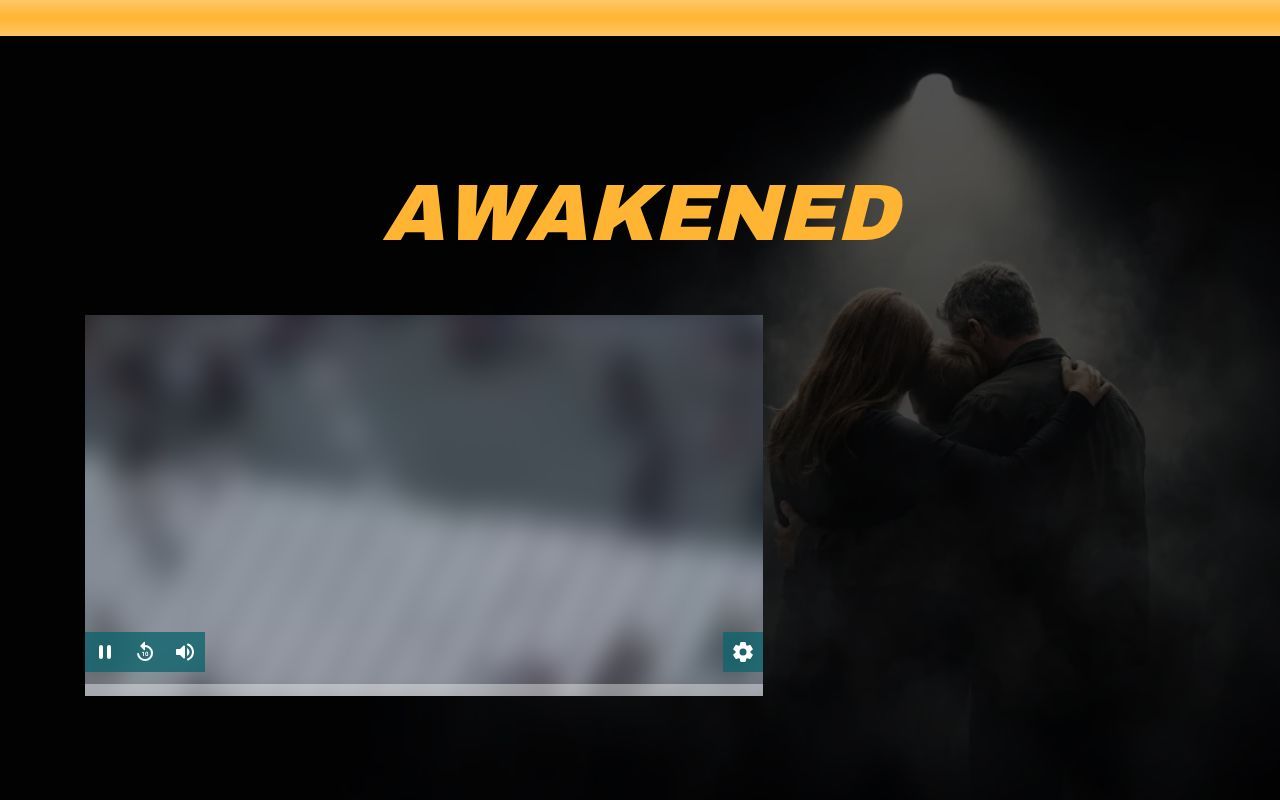 Homepage screenshot of awakenedthemovie.com