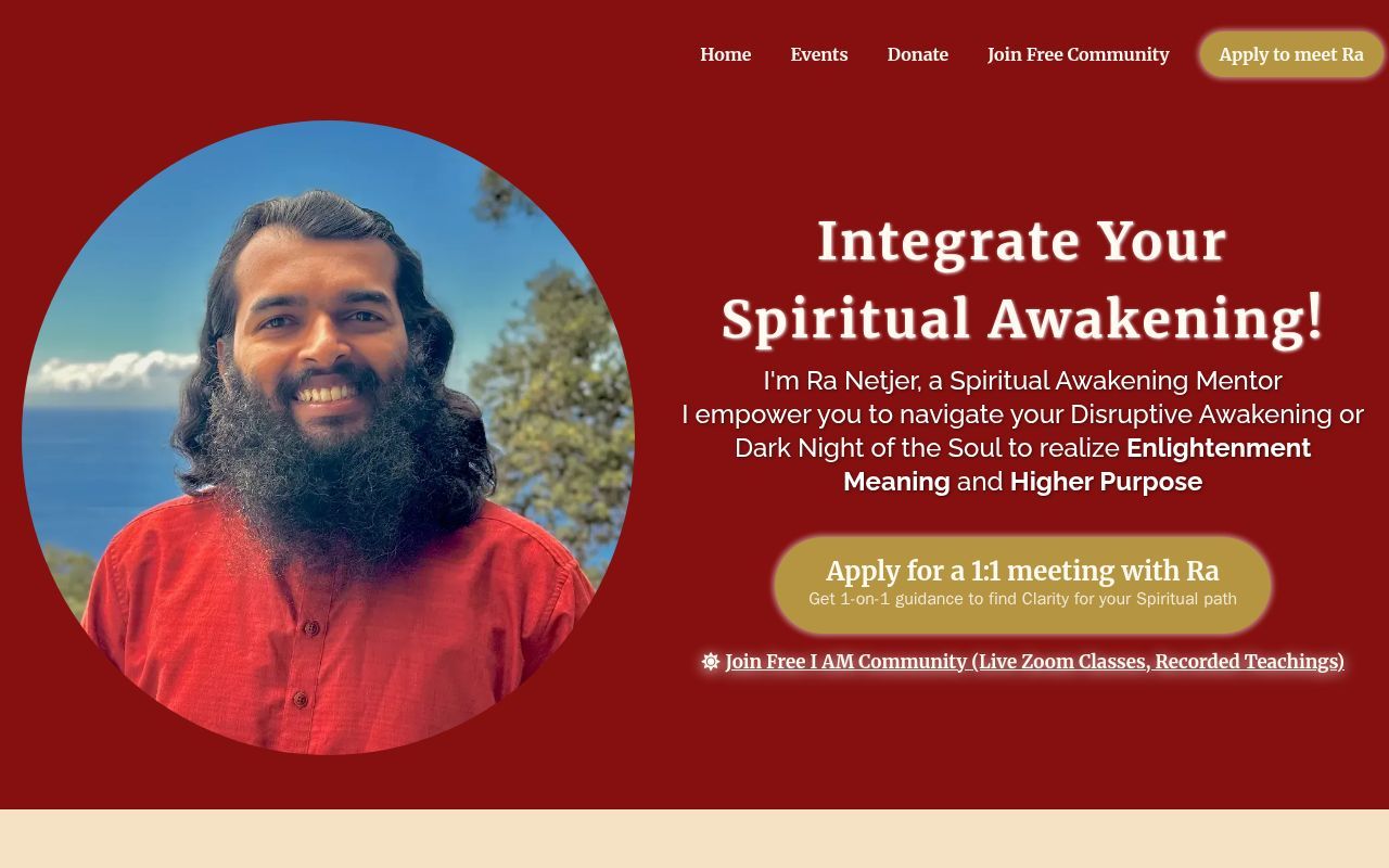 Homepage screenshot of awakenwithra.com
