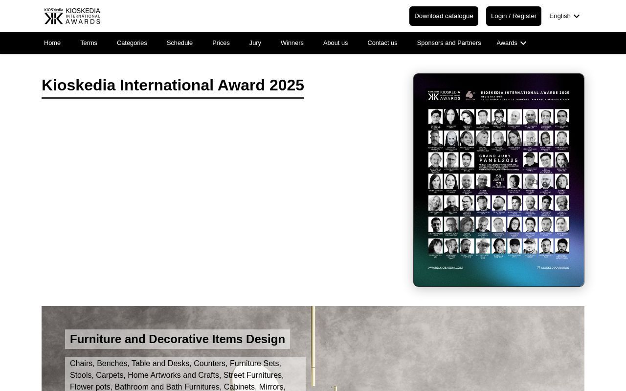 Homepage screenshot of award.kioskedia.com
