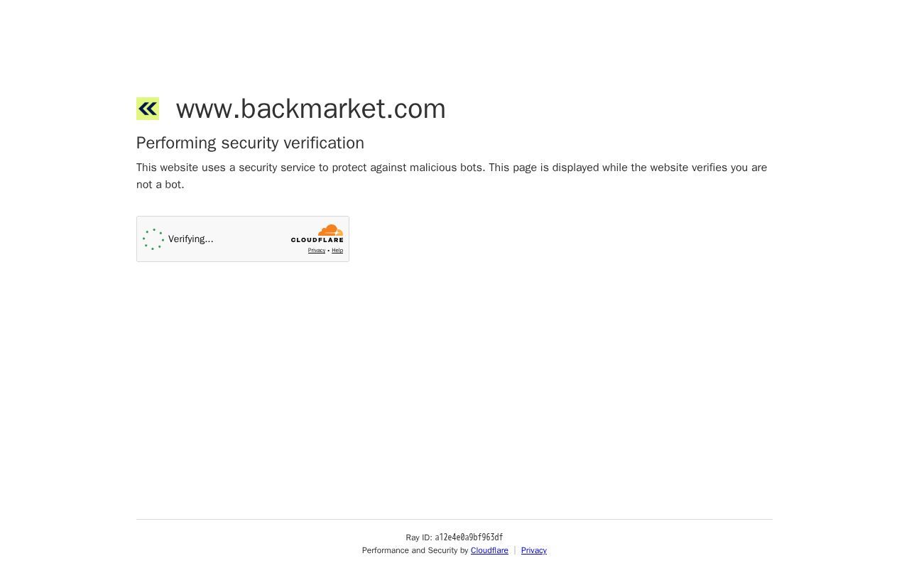 Homepage screenshot of backmarket.com