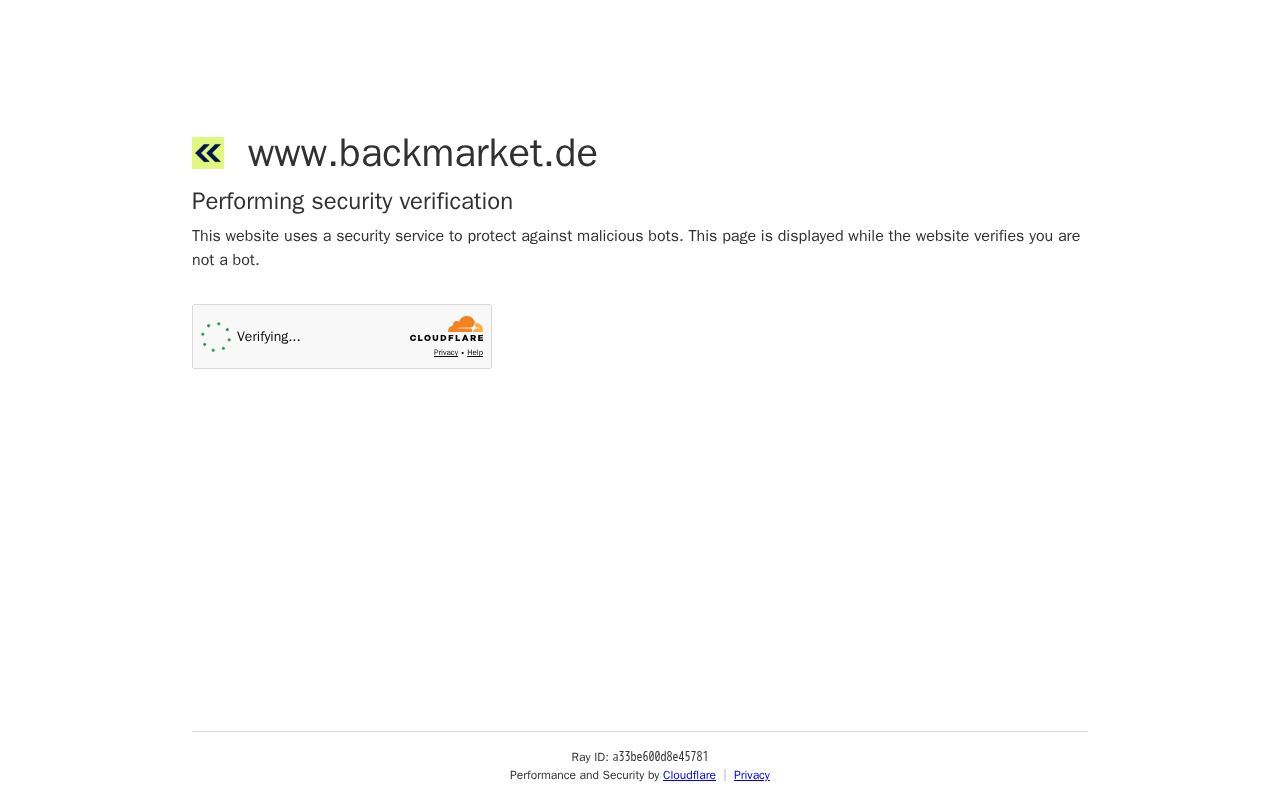 Homepage screenshot of backmarket.de