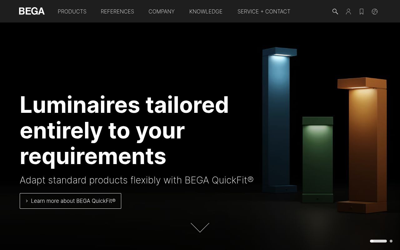 Homepage screenshot of bega.com