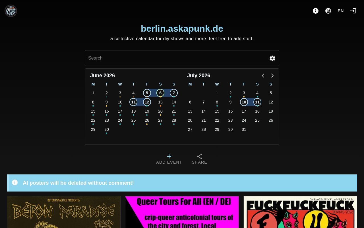 Homepage screenshot of berlin.askapunk.de