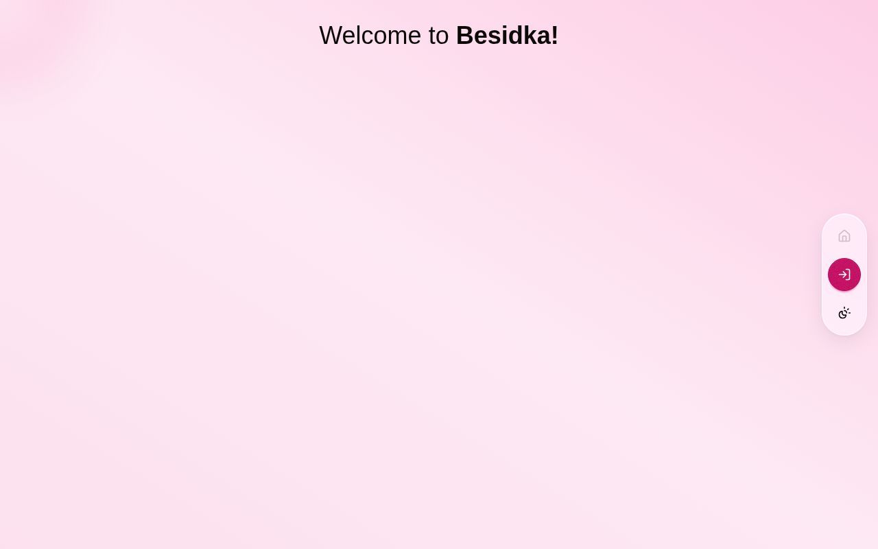 Homepage screenshot of besidka.com