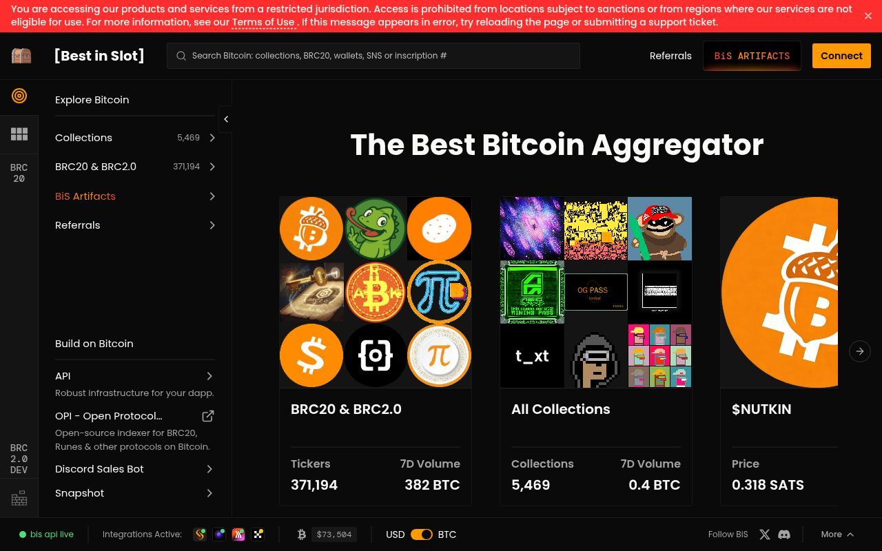 Homepage screenshot of bestinslot.xyz