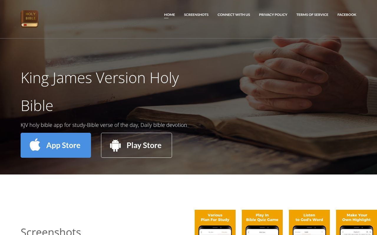 Homepage screenshot of bibliaconsigo.com