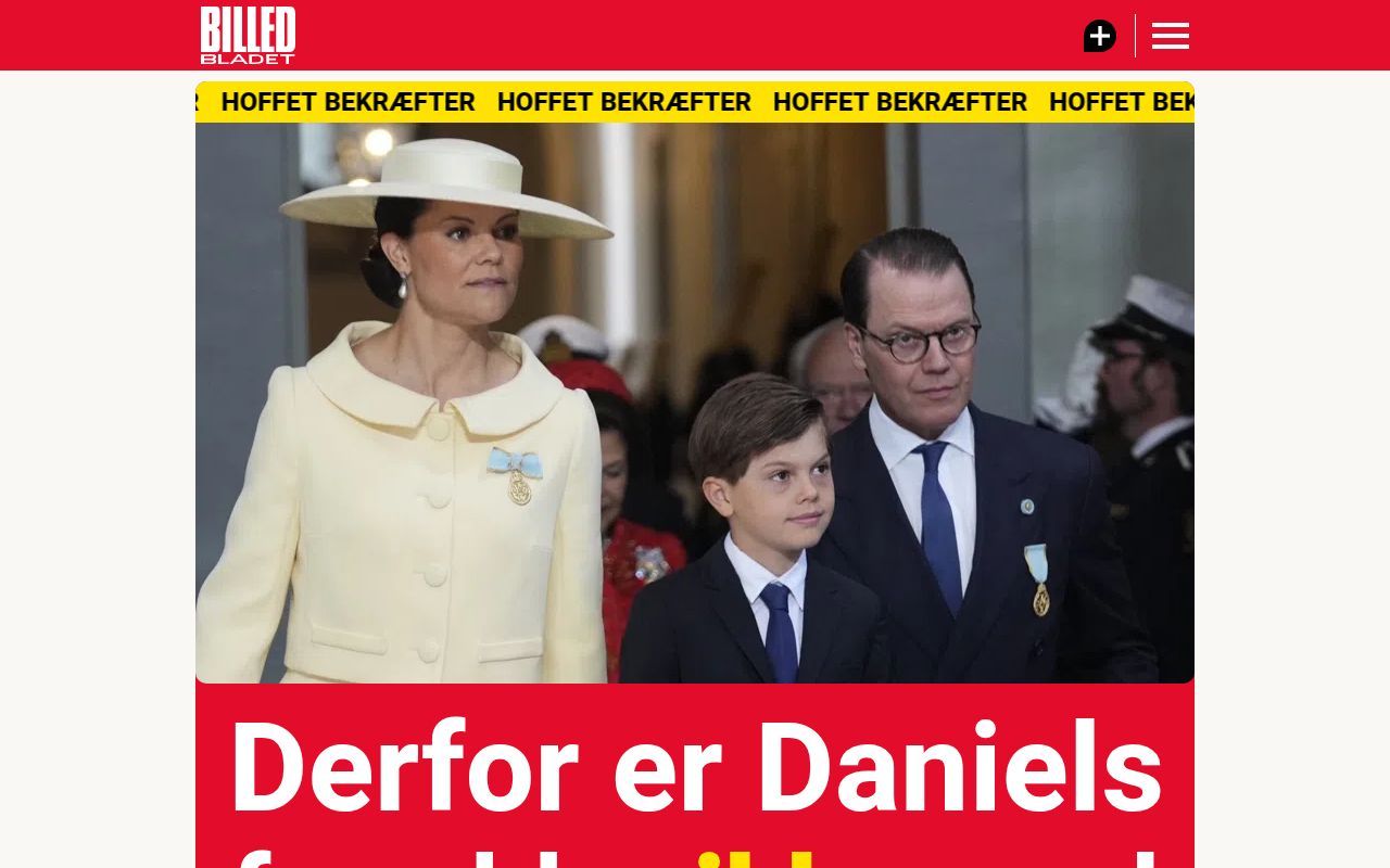 Homepage screenshot of billedbladet.dk
