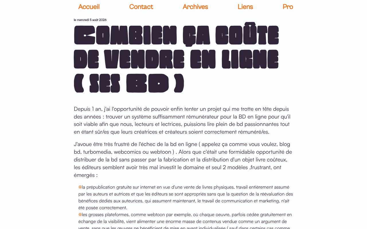 Homepage screenshot of blog.cepcam.fr