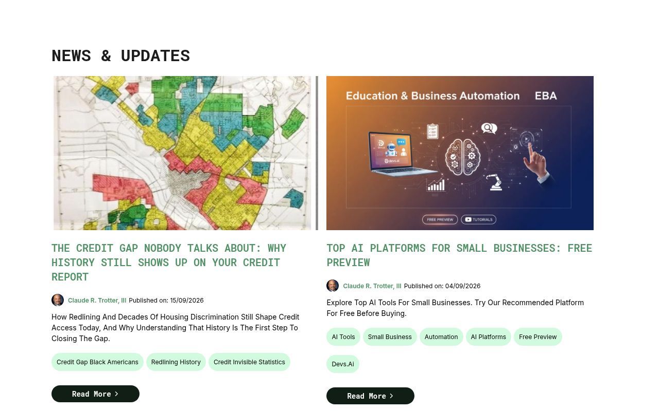 Homepage screenshot of blog.educationbusinessautomation.com