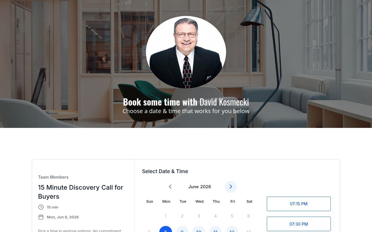 Homepage screenshot of bookdave.com