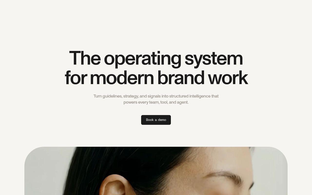 Homepage screenshot of brand.ai