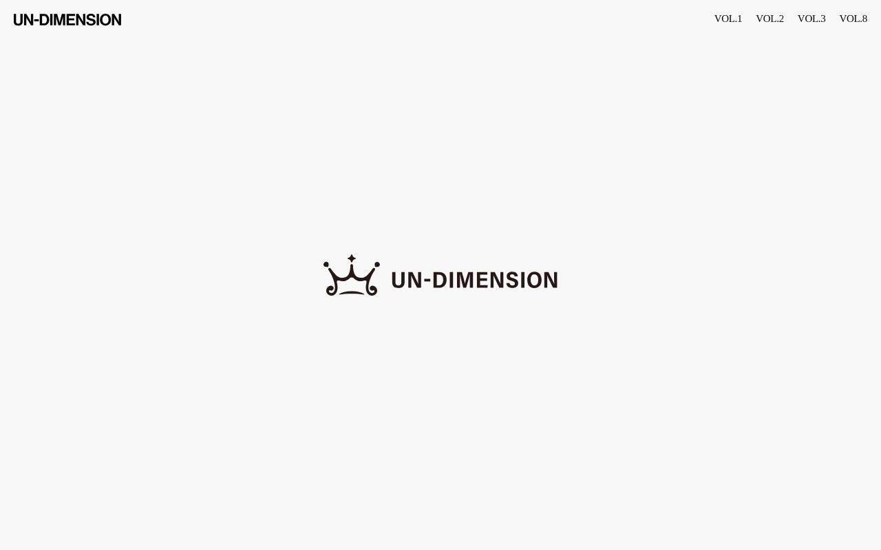 Homepage screenshot of brand.un-dimension.com