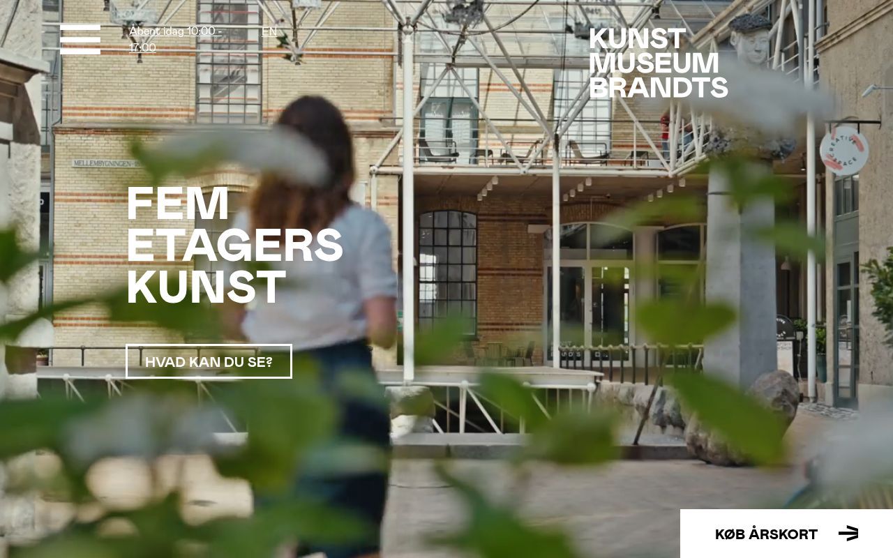 Homepage screenshot of brandts.dk