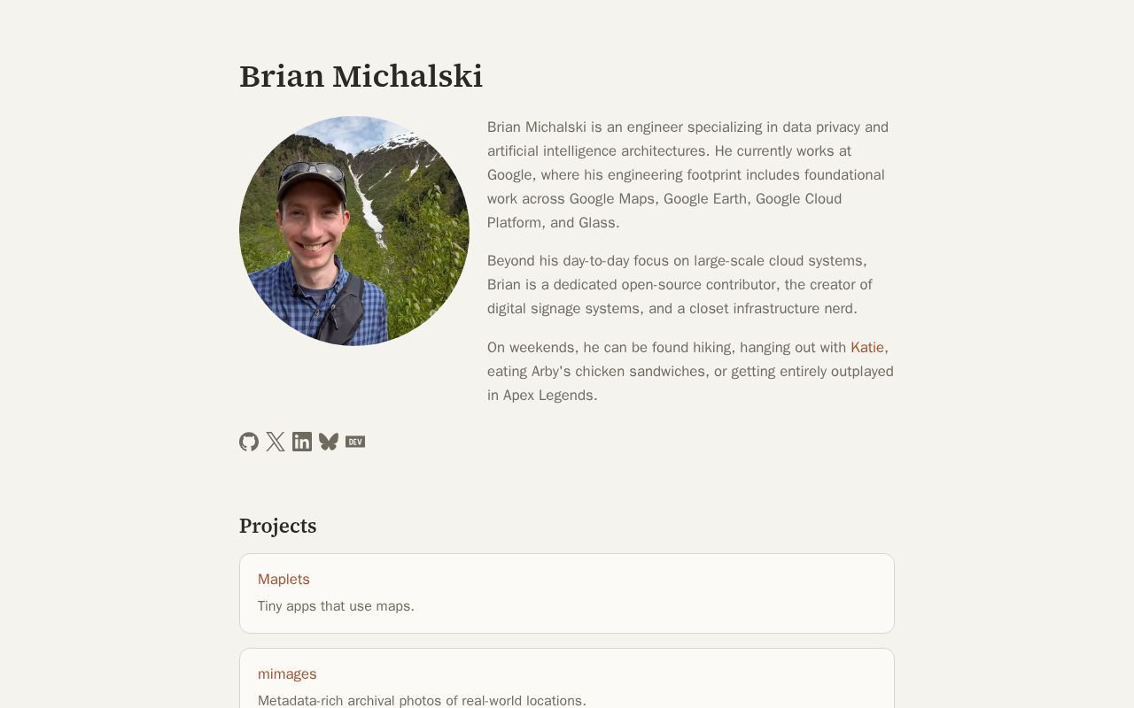 Homepage screenshot of brispace.net