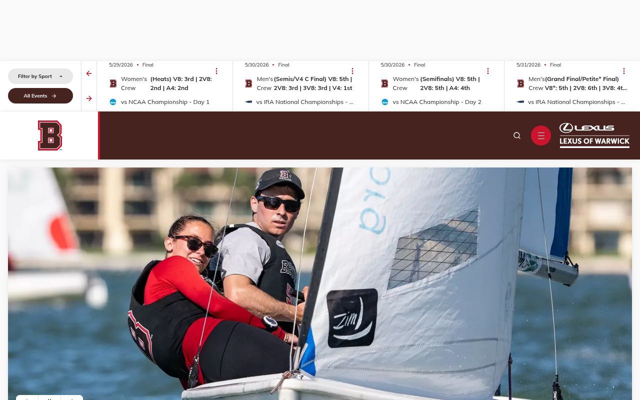 Homepage screenshot of brownbears.com
