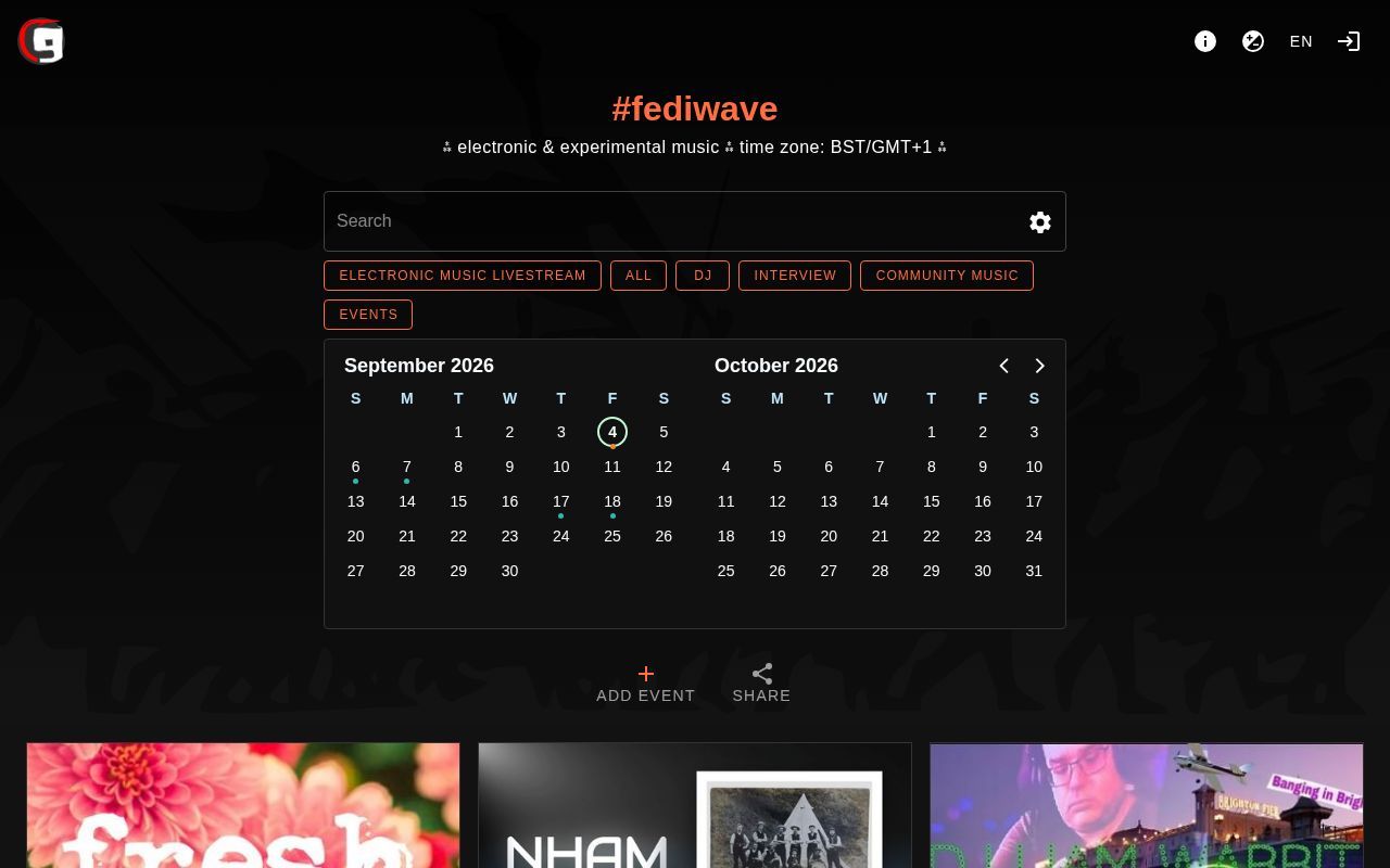 Homepage screenshot of cal.gravitons.org