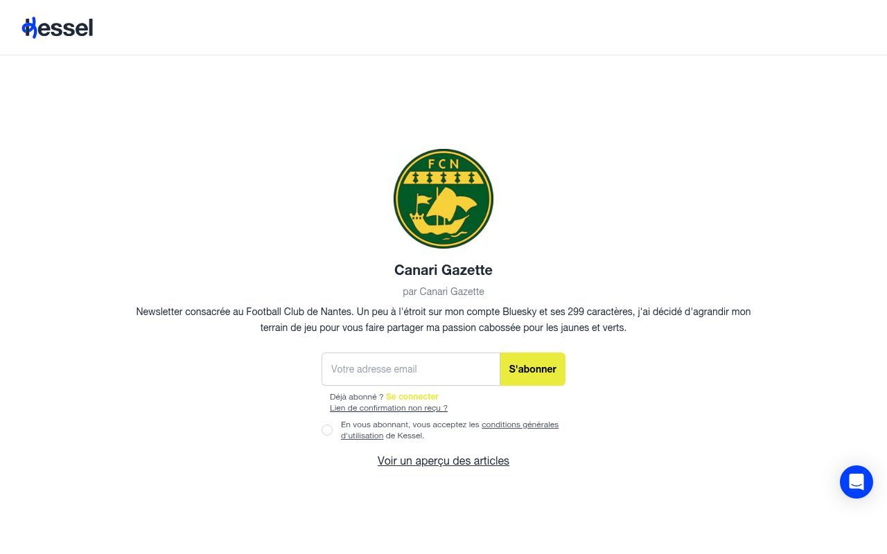 Homepage screenshot of canarigazette.kessel.media