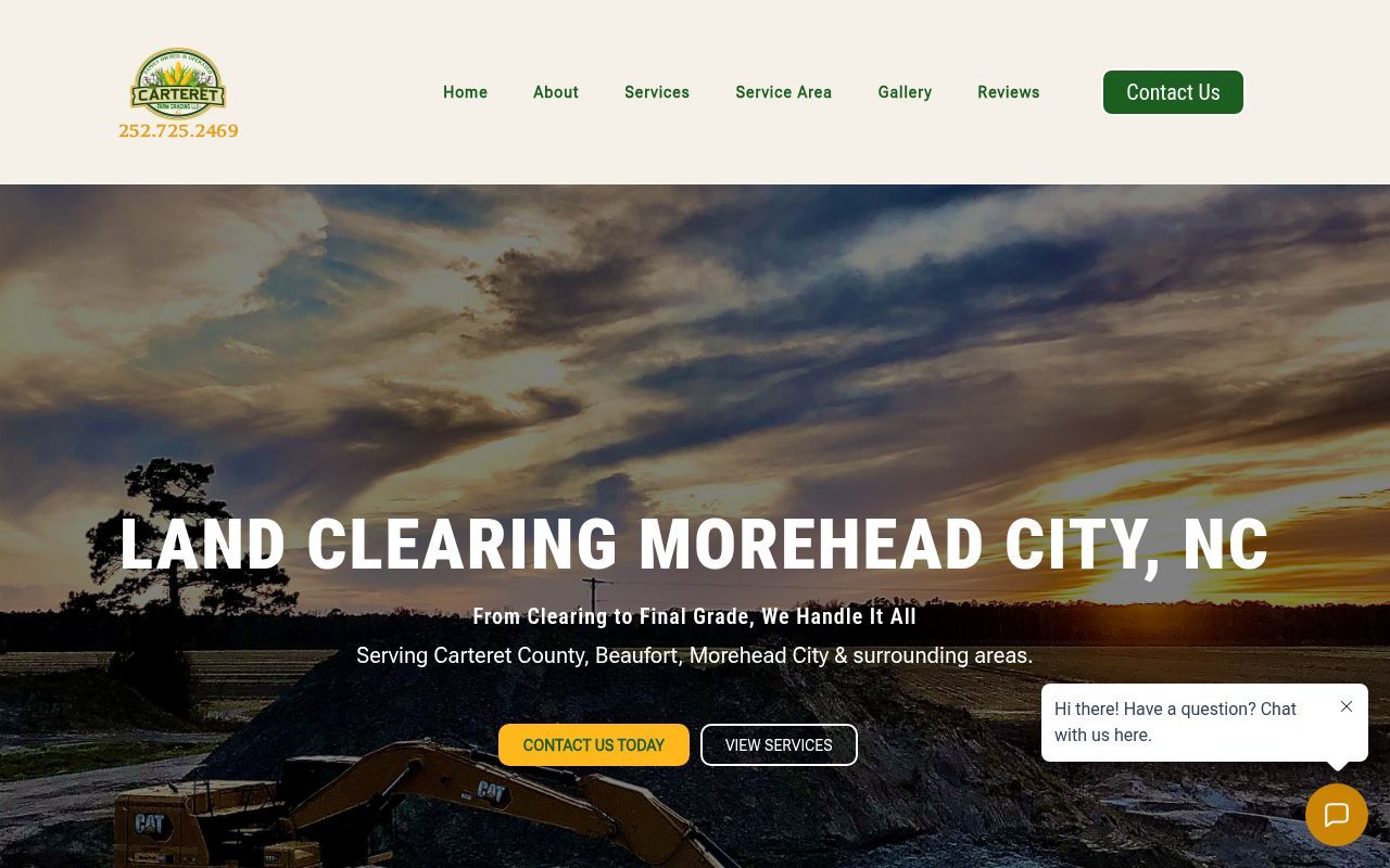 Homepage screenshot of carteretfarmgrading.com