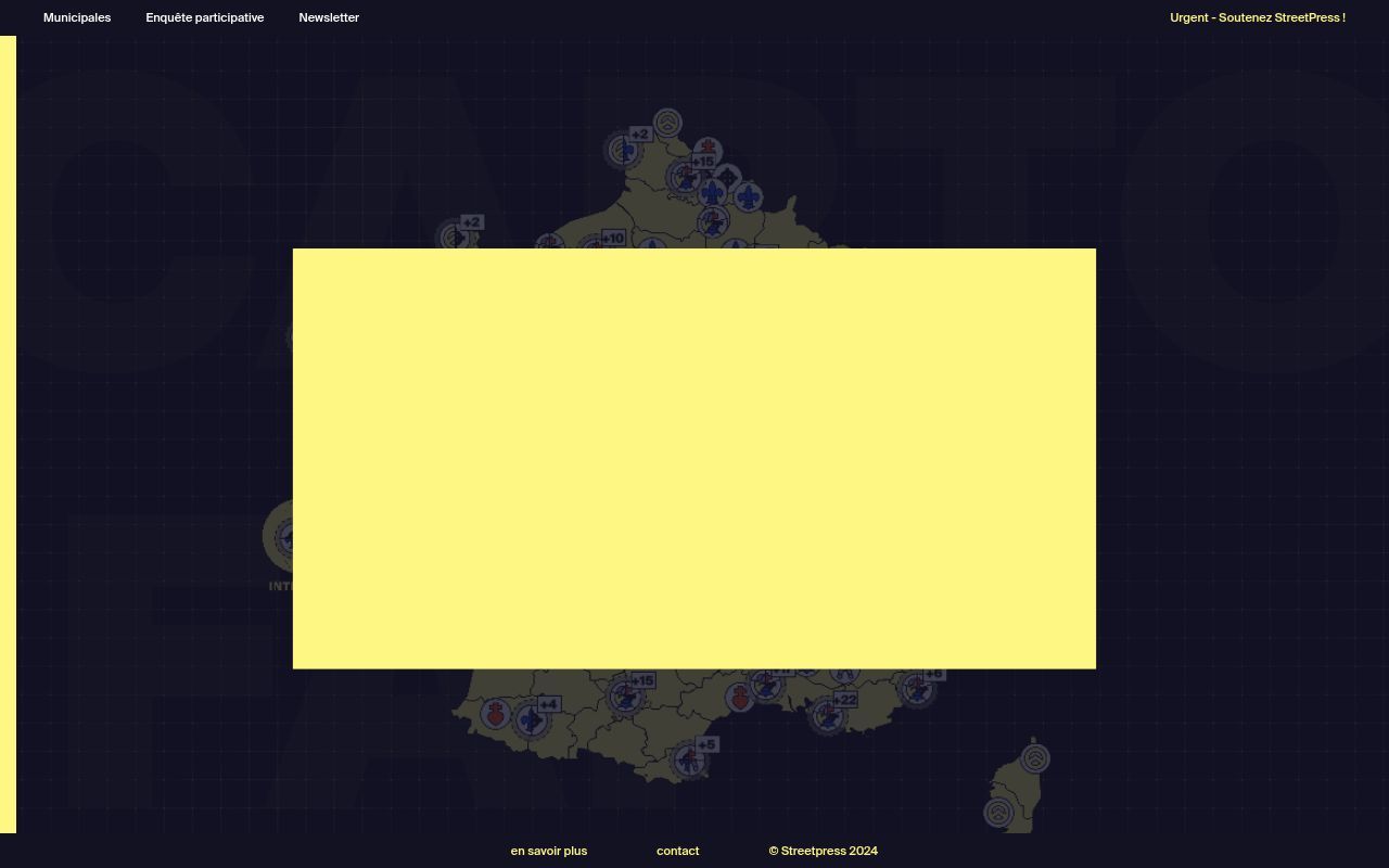 Homepage screenshot of cartofaf.streetpress.com
