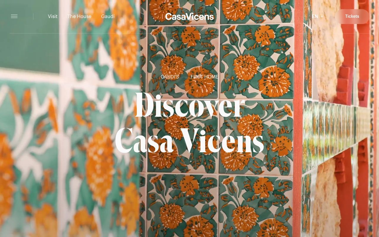 Homepage screenshot of casavicens.org