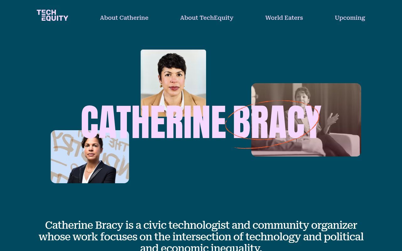 Homepage screenshot of catherinebracy.com