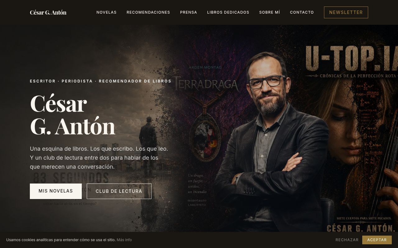Homepage screenshot of cesarganton.com