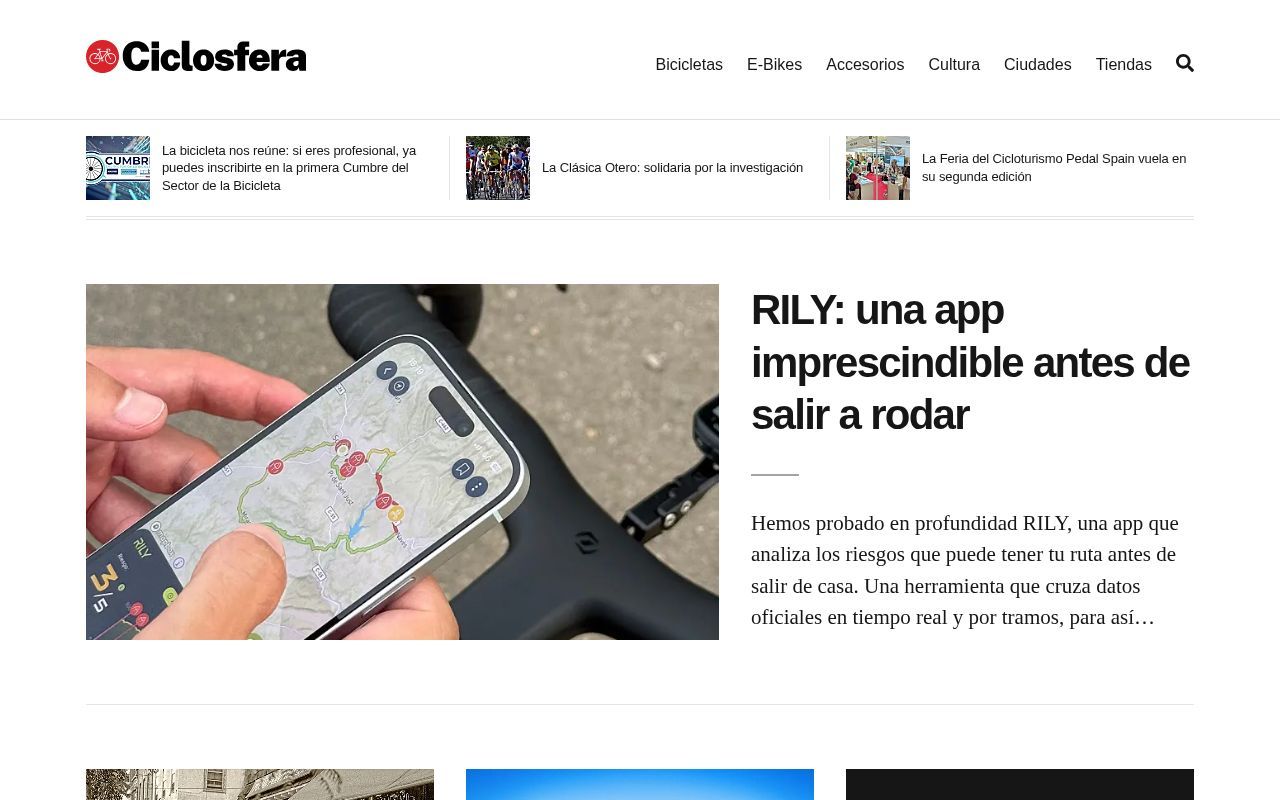 Homepage screenshot of ciclosfera.com
