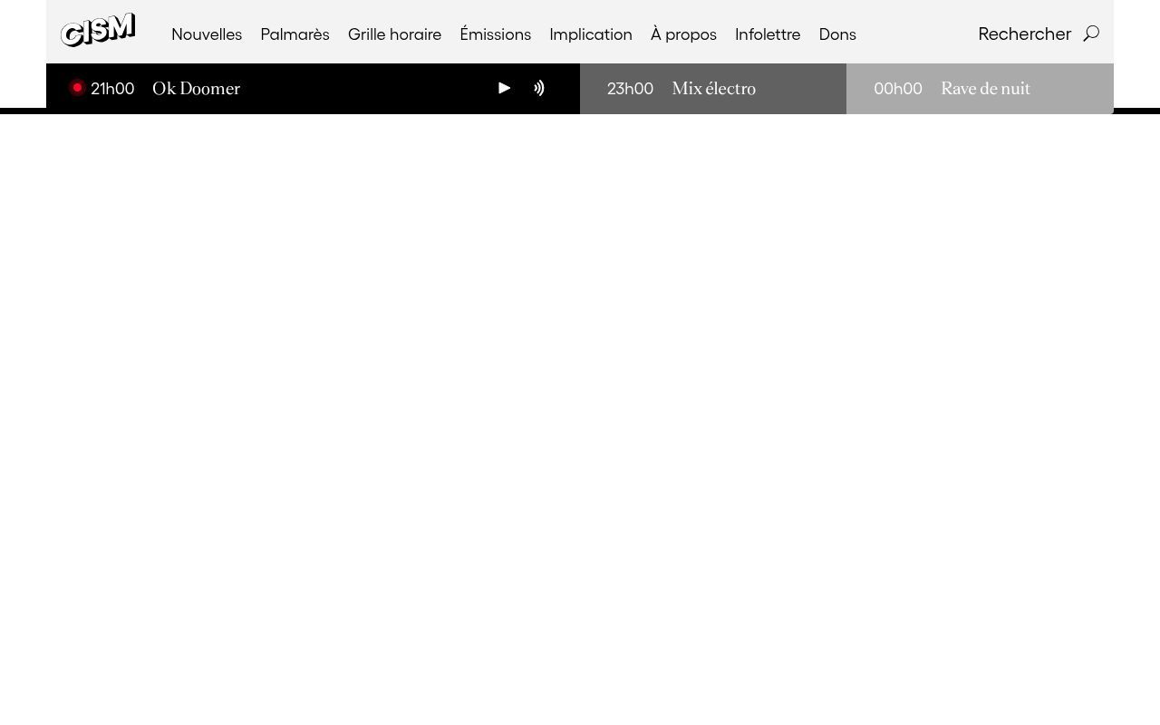 Homepage screenshot of cism893.ca