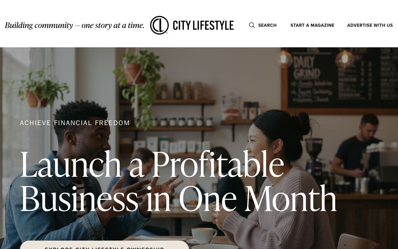 Homepage screenshot of citylifestyle.com