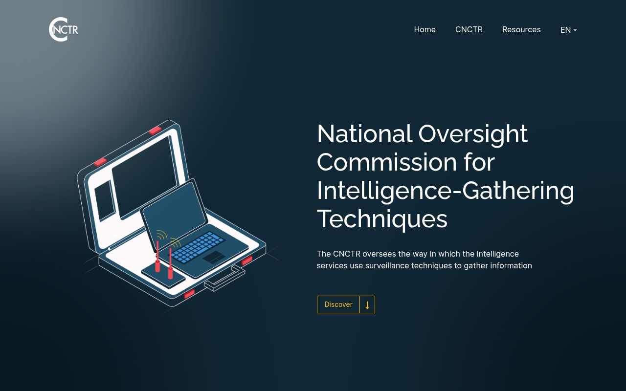 Homepage screenshot of cnctr.fr
