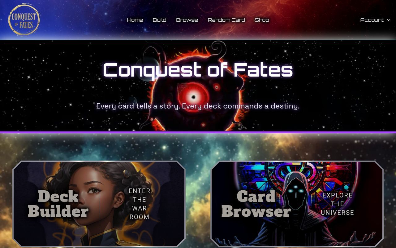 Homepage screenshot of cof.gg