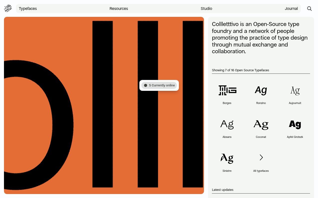 Homepage screenshot of collletttivo.it