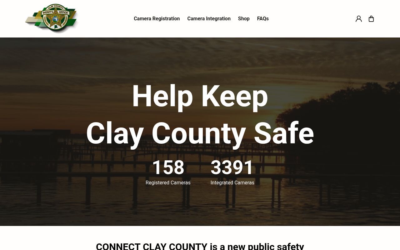 Homepage screenshot of connectclaycountyso.org