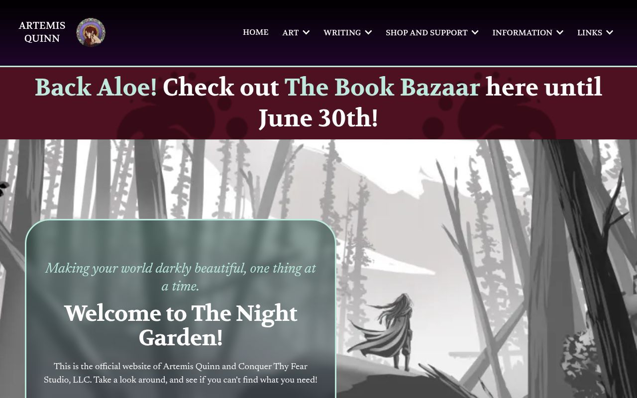 Homepage screenshot of conquerthyfear.com