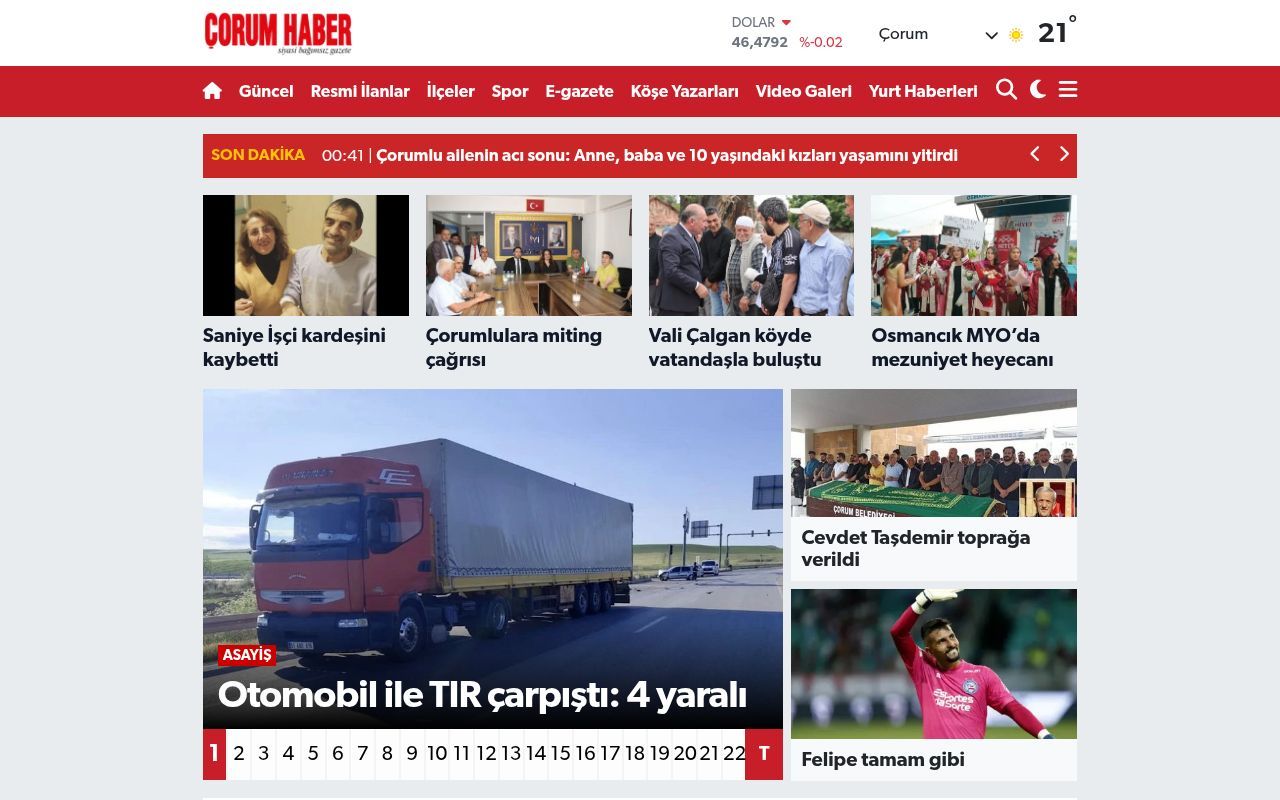 Homepage screenshot of corumhaber.net
