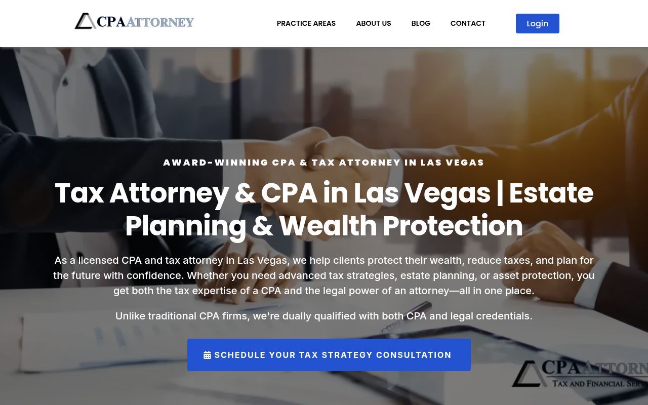 Homepage screenshot of cpaattorney.com
